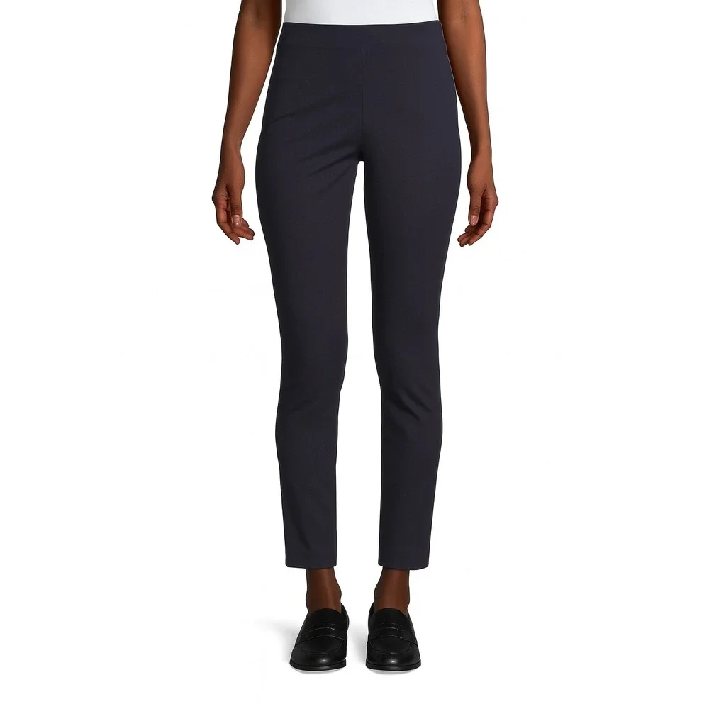 Theory Adbelle Jetty Black Cotton Blend Stretch Pull On‎ Pants Women's Size 4